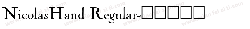 NicolasHand Regular字体转换